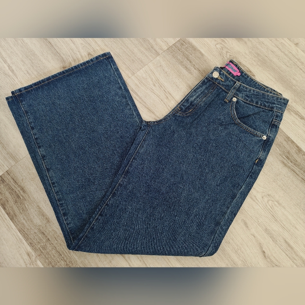 Edikted Dark Blue Straight Leg Jeans M